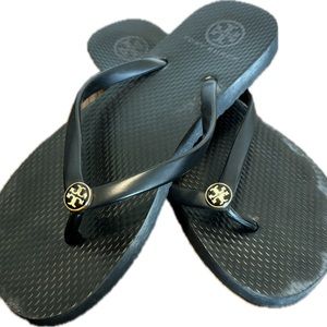 Tory Burch black flip flops size 7
